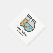 化学試験管及びビーカー誕生日 スタンダードカクテルナプキン (角)