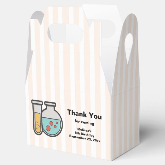 化学試験管及びビーカー誕生日 フェイバーボックス (オープン)
