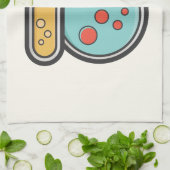 化学試験管及びビーカー キッチンタオル (折り畳み)