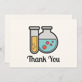 化学試験管及びビーカー サンキューカード
