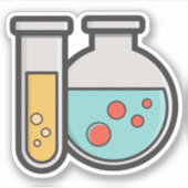 化学試験管及びビーカー シール (正面)