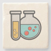 化学試験管及びビーカー ストーンコースター (正面)