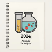 化学試験管及びビーカー プランナー手帳 (正面)