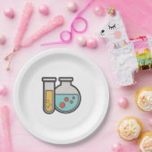 化学試験管及びビーカー ペーパープレート (パーティー)