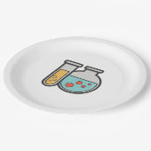 化学試験管及びビーカー ペーパープレート (アングル)