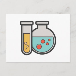 化学試験管及びビーカー ポストカード