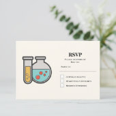 化学試験管及びビーカー 出欠カード (スタンド正面)