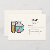 化学試験管及びビーカー 出欠カード (正面/裏面)