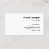 化学試験管及びビーカー 名刺 (裏面)