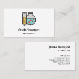 化学試験管及びビーカー 名刺