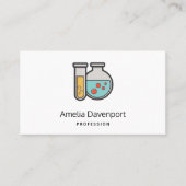 化学試験管及びビーカー 名刺 (正面)