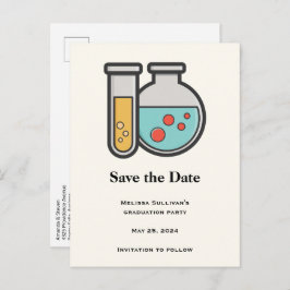 化学試験管及びビーカー 案内ポストカード