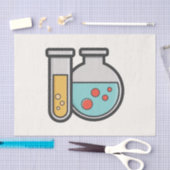 化学試験管及びビーカー 薄葉紙 (クラフト)