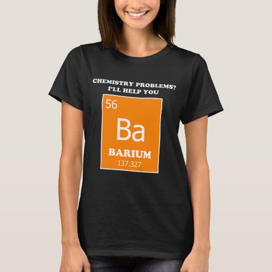 化学講師バリウムプン Tシャツ (正面)