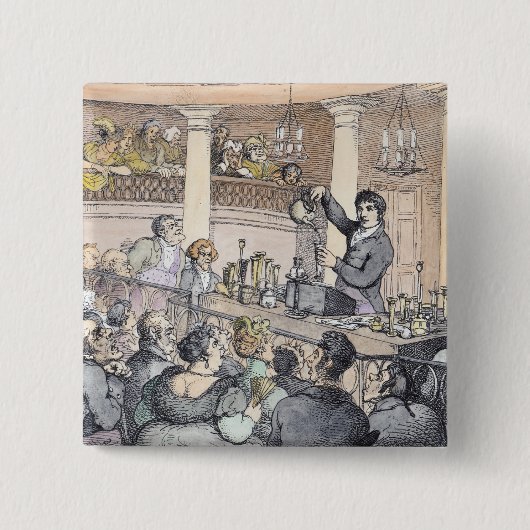 化学講議、c.1809 缶バッジ (正面)