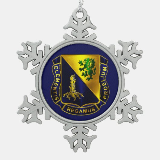 化学隊 スノーフレークピューターオーナメント (正面)