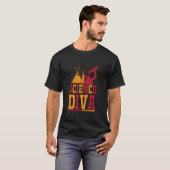 化学顕微鏡科学Diva女性STEM Tシャツ (正面フル)