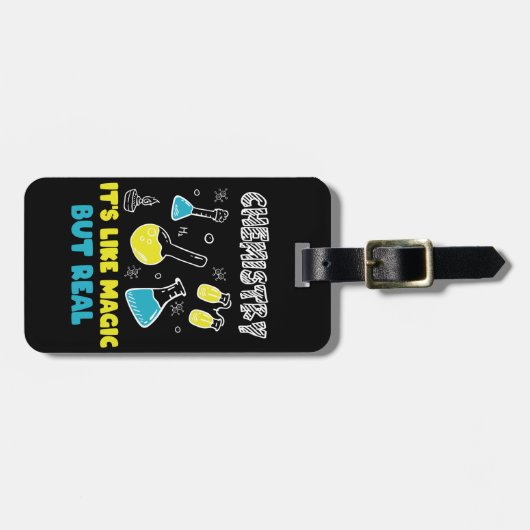 化学魔法だが化学実在おもしろいだ ラゲッジタグ (正面横)