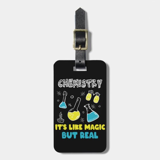 化学魔法だが化学実在おもしろいだ ラゲッジタグ (正面縦)