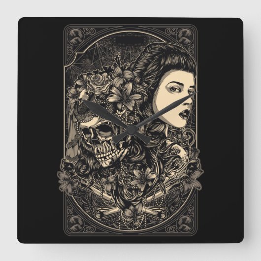 化学  スクエア壁時計 (正面)