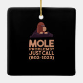 化学 – モルの問題 セラミックオーナメント (裏面)