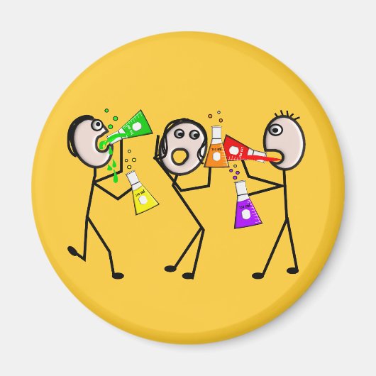 化学/化学棒人間たちギフト マグネット (正面)