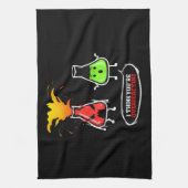 化学   研究所化学過剰反応 キッチンタオル (縦)