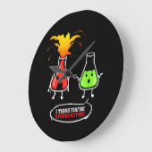 化学 研究所化学過剰反応 ラージ壁時計 (傾斜)