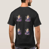 化学 誕生日 お祝い フラスコと花のCA Tシャツ (裏面)