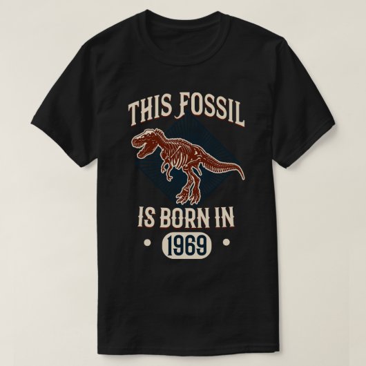化石おもしろい誕生日S Tシャツ (デザイン正面)