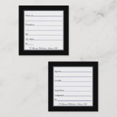 化石および鉱物コレクション用カードの表示 スクエア名刺 (正面/裏面)