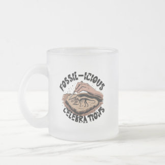 化石お祝い フロストグラスマグカップ