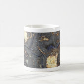 化石が付いている炭酸塩の石 コーヒーマグカップ (中央)