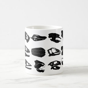 化石のスカルのマグ コーヒーマグカップ