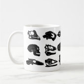 化石のスカルのマグ コーヒーマグカップ (左)