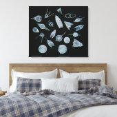 化石の放射骨格 キャンバスプリント (インサイチュ (寝室))