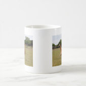 化石の縁のキリン三匹 コーヒーマグカップ (中央)