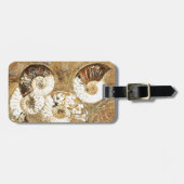 化石の貝が付いている有史以前の背景 ラゲッジタグ (正面横)