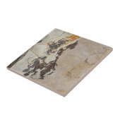 化石または興味深い岩からの植物の化石 タイル (側面)