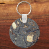 化石を含む炭酸塩岩 キーホルダー (正面)