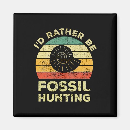 化石を探したい マグネット (正面)