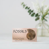 化石アンモナイトの写真 名刺 (スタンド正面)