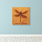 化石トンボ キャンバスプリント (インサイチュ (ウッドフロア))