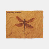 化石トンボ フリースブランケット (正面(横))