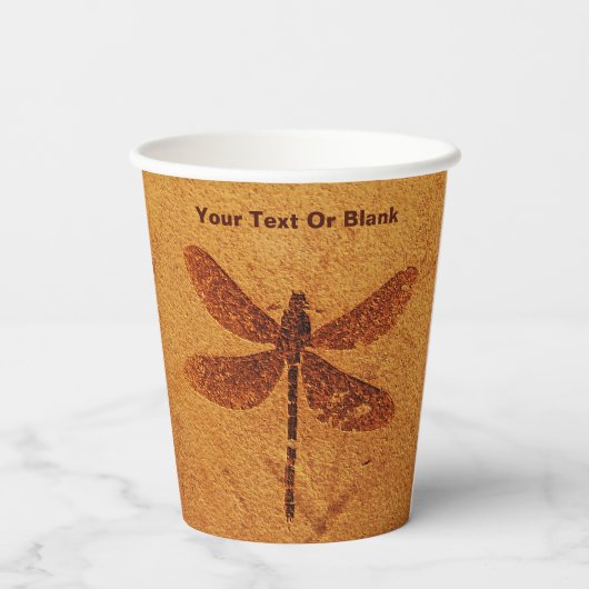 化石トンボ 紙コップ (裏面)