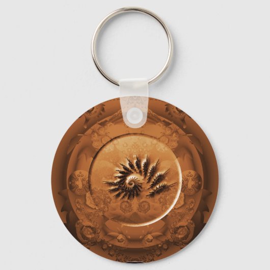 化石フラクタル鏡 キーホルダー (正面)
