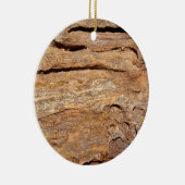 化石化された木の写真 セラミックオーナメント (右)
