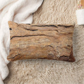 化石化された木の写真 ランバークッション (ブランケット)