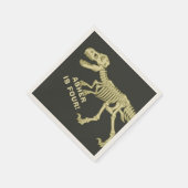 化石恐竜の誕生日パーティー スタンダードカクテルナプキン (角)