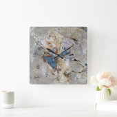 化石木 スクエア壁時計 (ホーム)